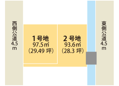 朝日町区画図2区画パターン